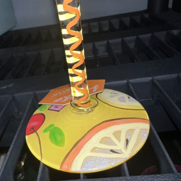 Lolita Love My Wine Sangria Wine Glass Hand Painted 15oz Recipe On Bottom New - Picture 6 of 10